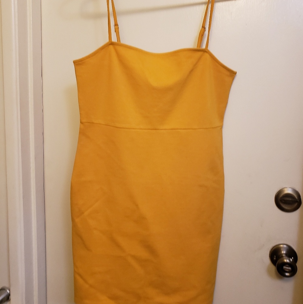 Forever 21 Mustard Bodycon Dress